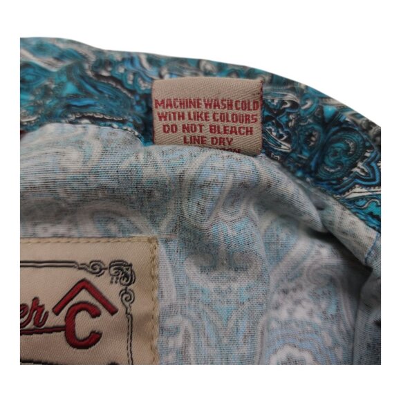 Rafter C Mens XXL Snap Paisley Long Sleeve Shirt Cowboy Pro Flex 45 Performance - Picture 7 of 9